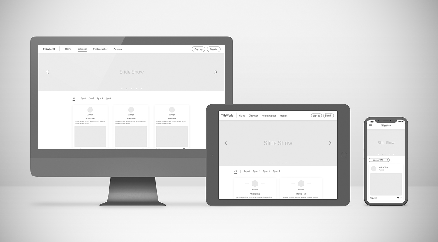 Discover page